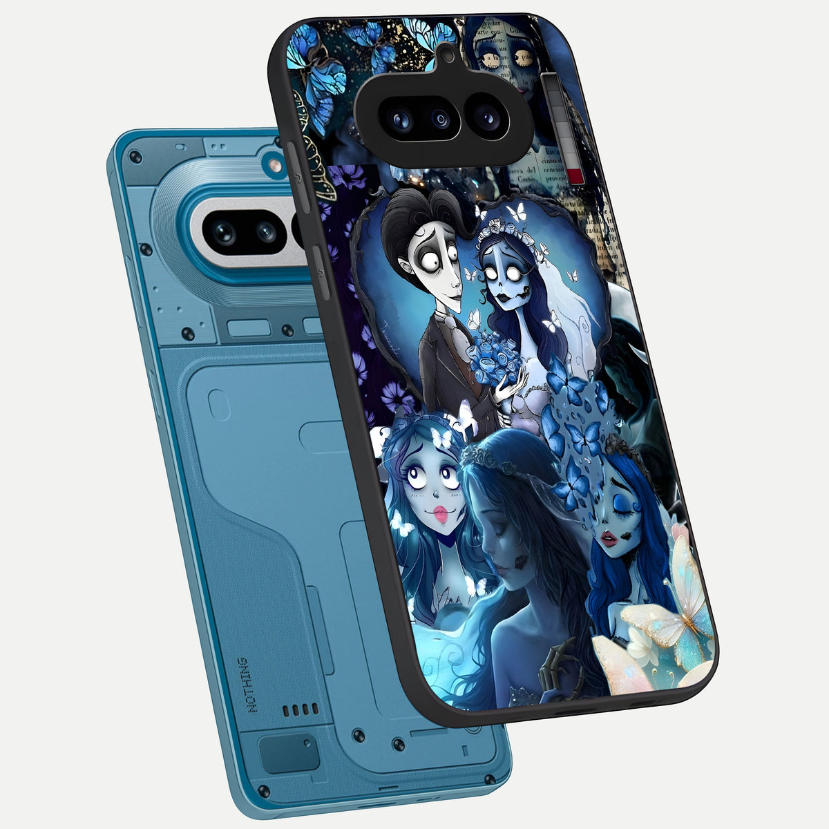  Butterfly Ghost Soul phone case For Nothing Phone 4A showing premium glass back cover with detailed artwork