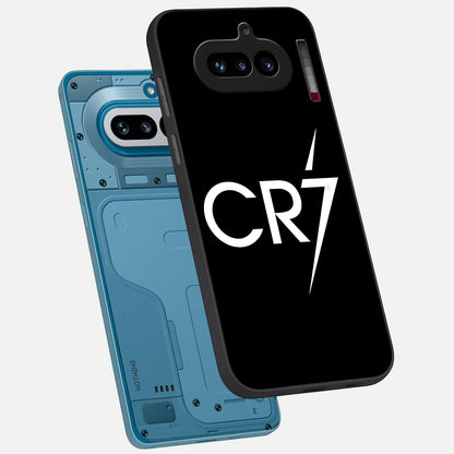 CR7 Elite Strike phone case For Nothing Phone 4A showing premium glass back cover with detailed artwork