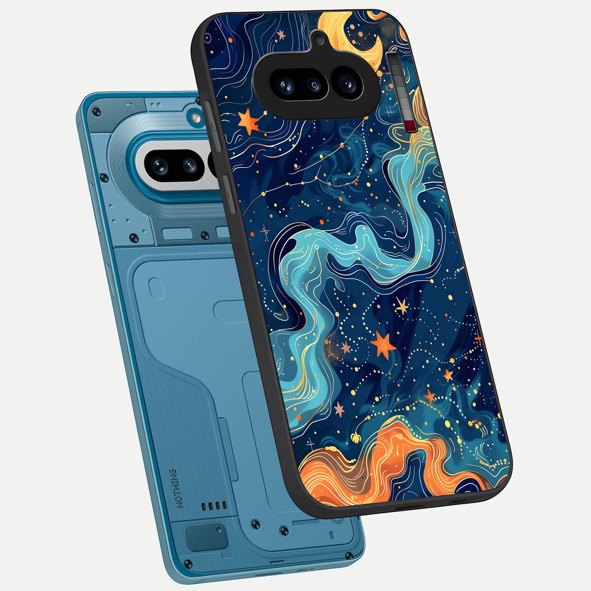  Celestial Dream Flow phone case For Nothing Phone 4A showing premium glass back cover with detailed artwork