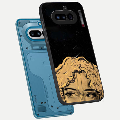  Celestial Gods Plan phone case For Nothing Phone 4A showing premium glass back cover with detailed artwork