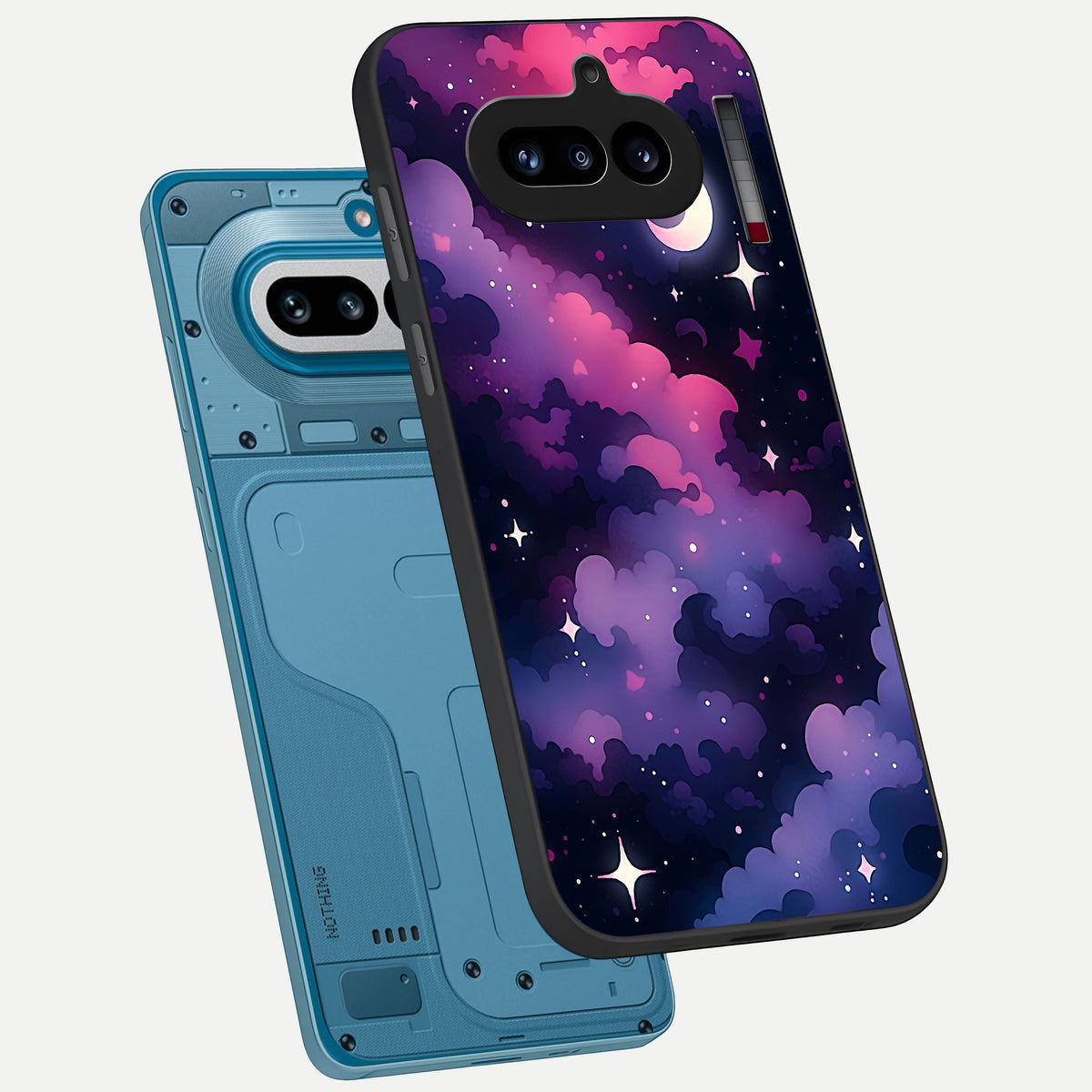  Celestial Moon Magic phone case For Nothing Phone 4A showing premium glass back cover with detailed artwork