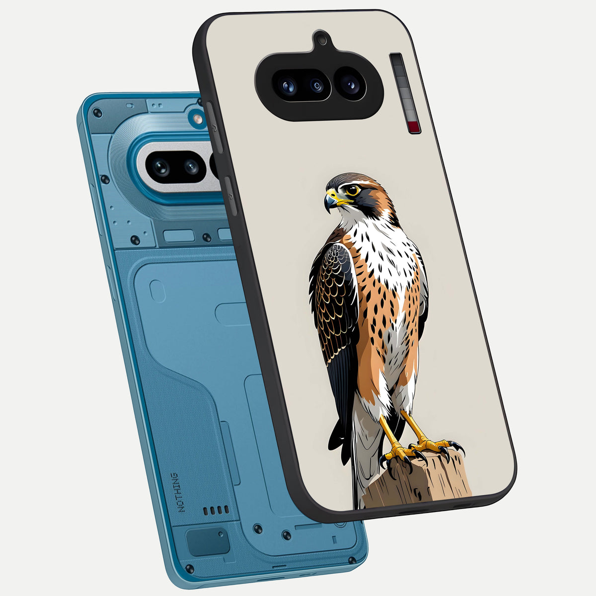  Clever Eagle phone case For Nothing Phone 4A showing premium glass back cover with detailed artwork