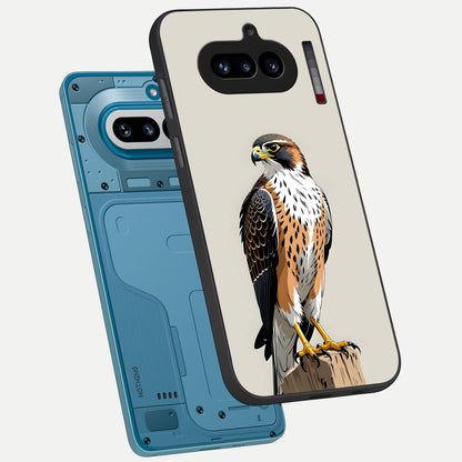  Clever Eagle phone case For Nothing Phone 4A showing premium glass back cover with detailed artwork