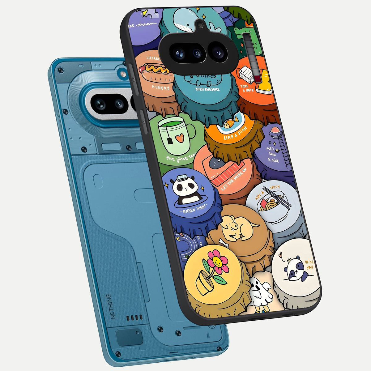  Coins Patterns phone case For Nothing Phone 4A showing premium glass back cover with detailed artwork