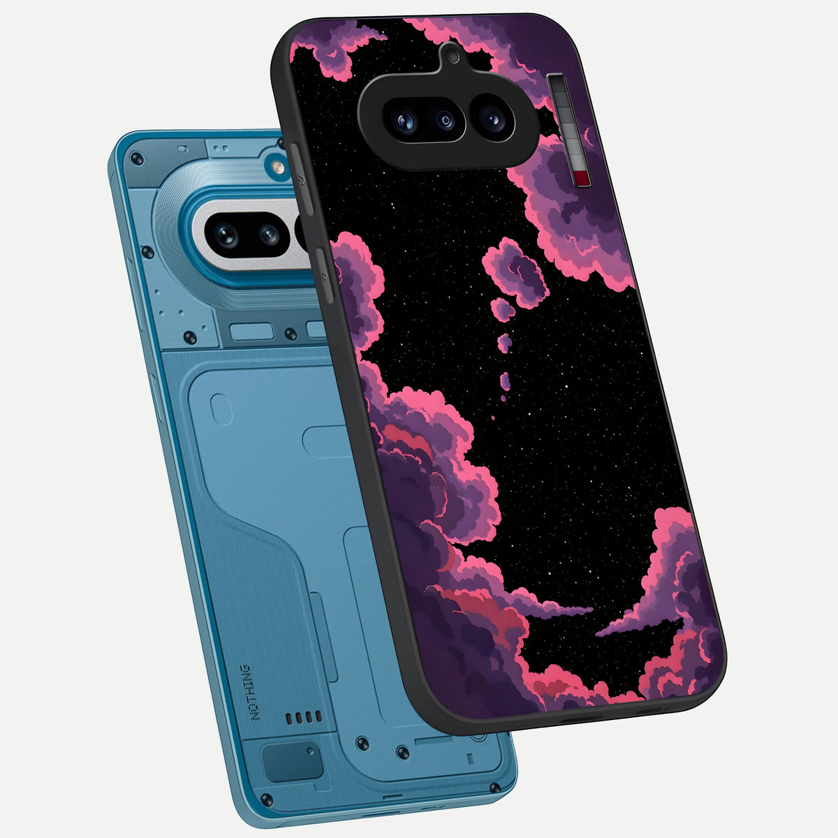  Cosmic Cloud Journey phone case For Nothing Phone 4A showing premium glass back cover with detailed artwork