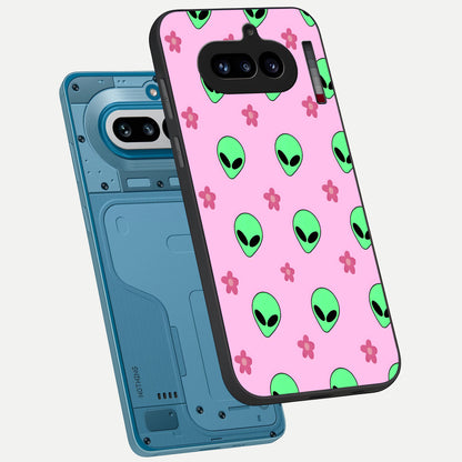  Cosmic Cute Crush phone case For Nothing Phone 4A showing premium glass back cover with detailed artwork