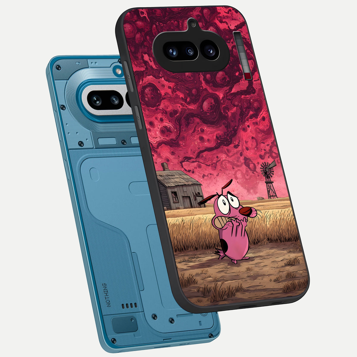  Courage Under Sky phone case For Nothing Phone 4A showing premium glass back cover with detailed artwork