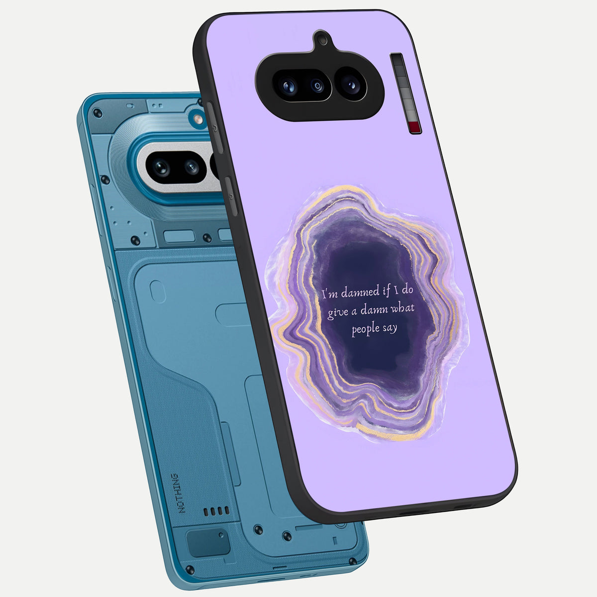  Damned People Quote phone case For Nothing Phone 4A showing premium glass back cover with detailed artwork