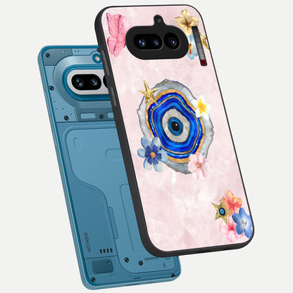  Divine Aura Bloom phone case For Nothing Phone 4A showing premium glass back cover with detailed artwork