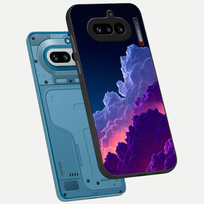  Dreamy Cloud Skies phone case For Nothing Phone 4A showing premium glass back cover with detailed artwork