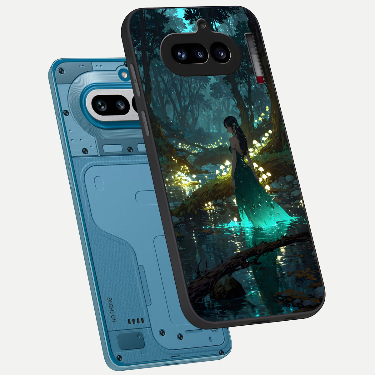  Enchanted Forest Glow phone case For Nothing Phone 4A showing premium glass back cover with detailed artwork