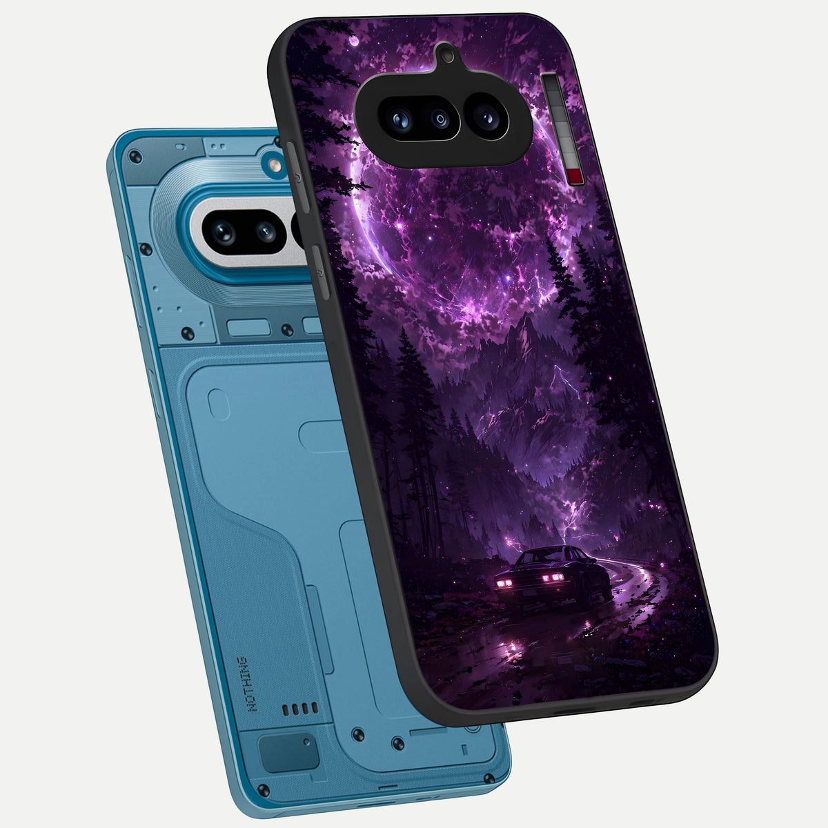  Eternal Cosmic Drive phone case For Nothing Phone 4A showing premium glass back cover with detailed artwork