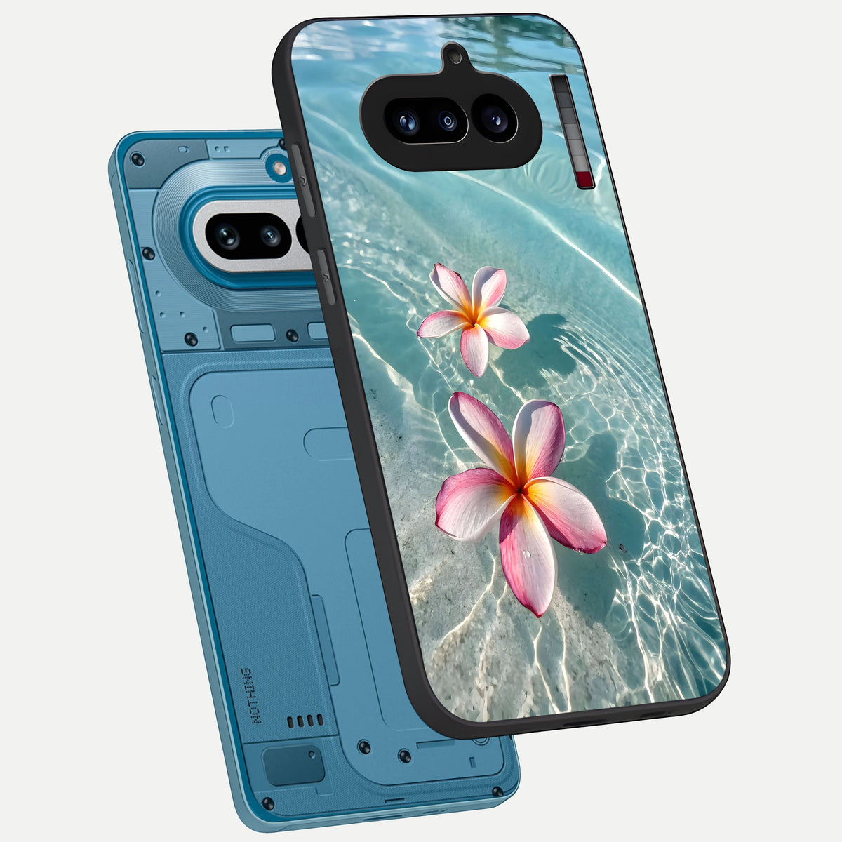  Floating Bloom Bliss phone case For Nothing Phone 4A showing premium glass back cover with detailed artwork