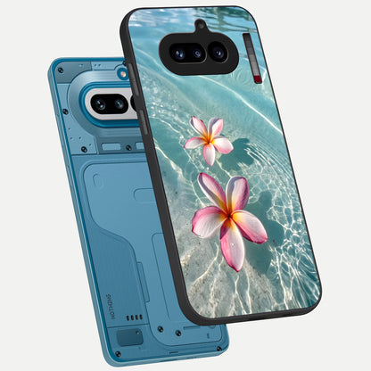  Floating Bloom Bliss phone case For Nothing Phone 4A showing premium glass back cover with detailed artwork
