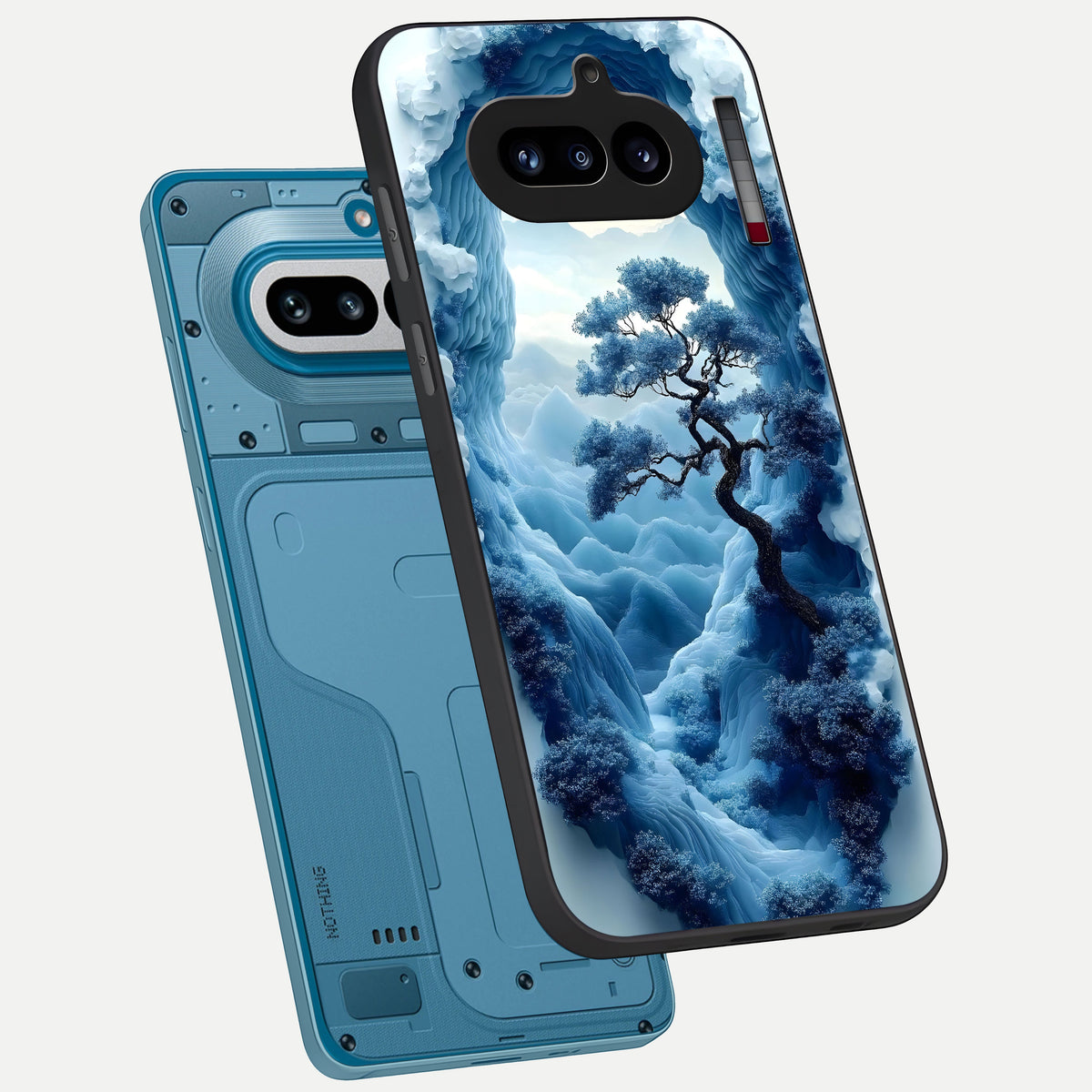  Frozen Serenity Gate phone case For Nothing Phone 4A showing premium glass back cover with detailed artwork