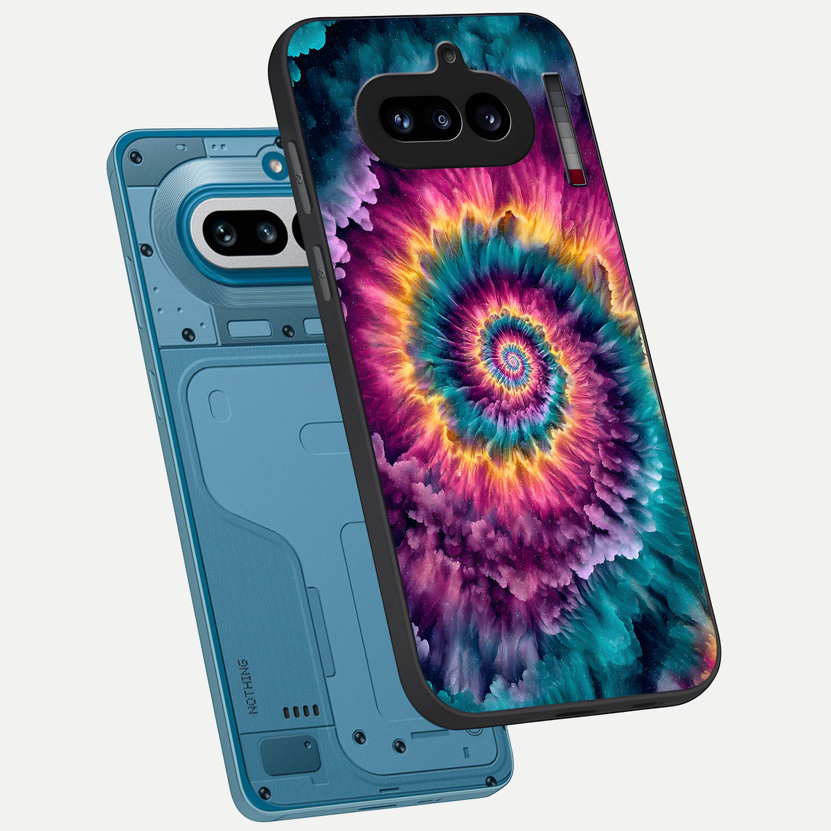  Galactic Spiral Burst phone case For Nothing Phone 4A showing premium glass back cover with detailed artwork