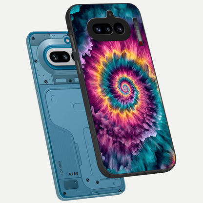  Galactic Spiral Burst phone case For Nothing Phone 4A showing premium glass back cover with detailed artwork