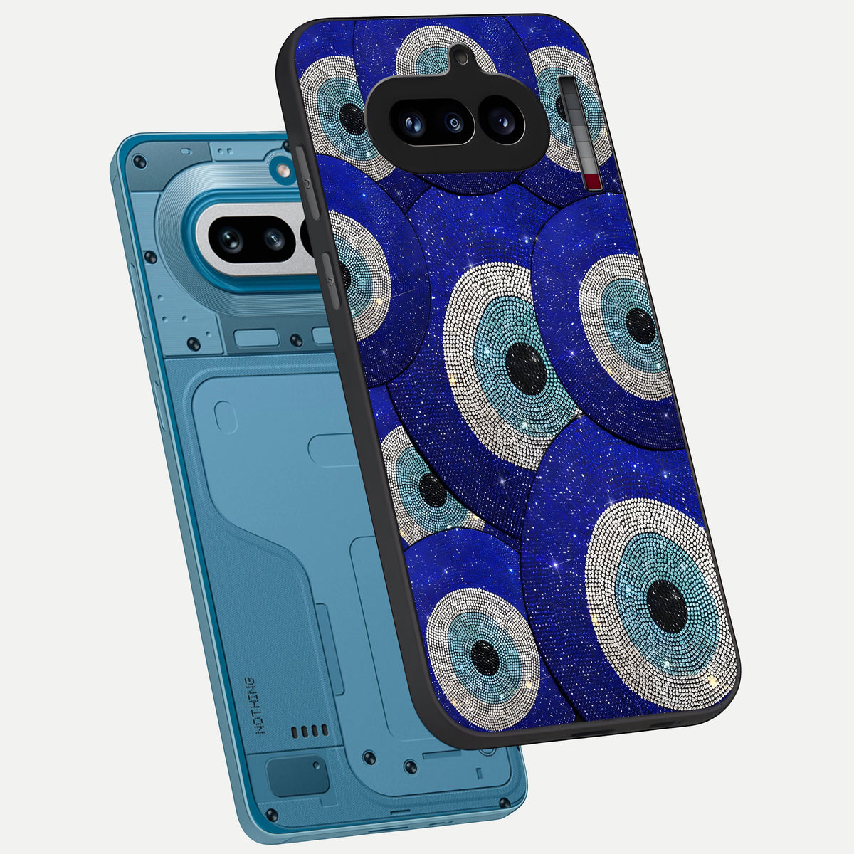 Galaxy Eye Flow phone case For Nothing Phone 4A showing premium glass back cover with detailed artwork