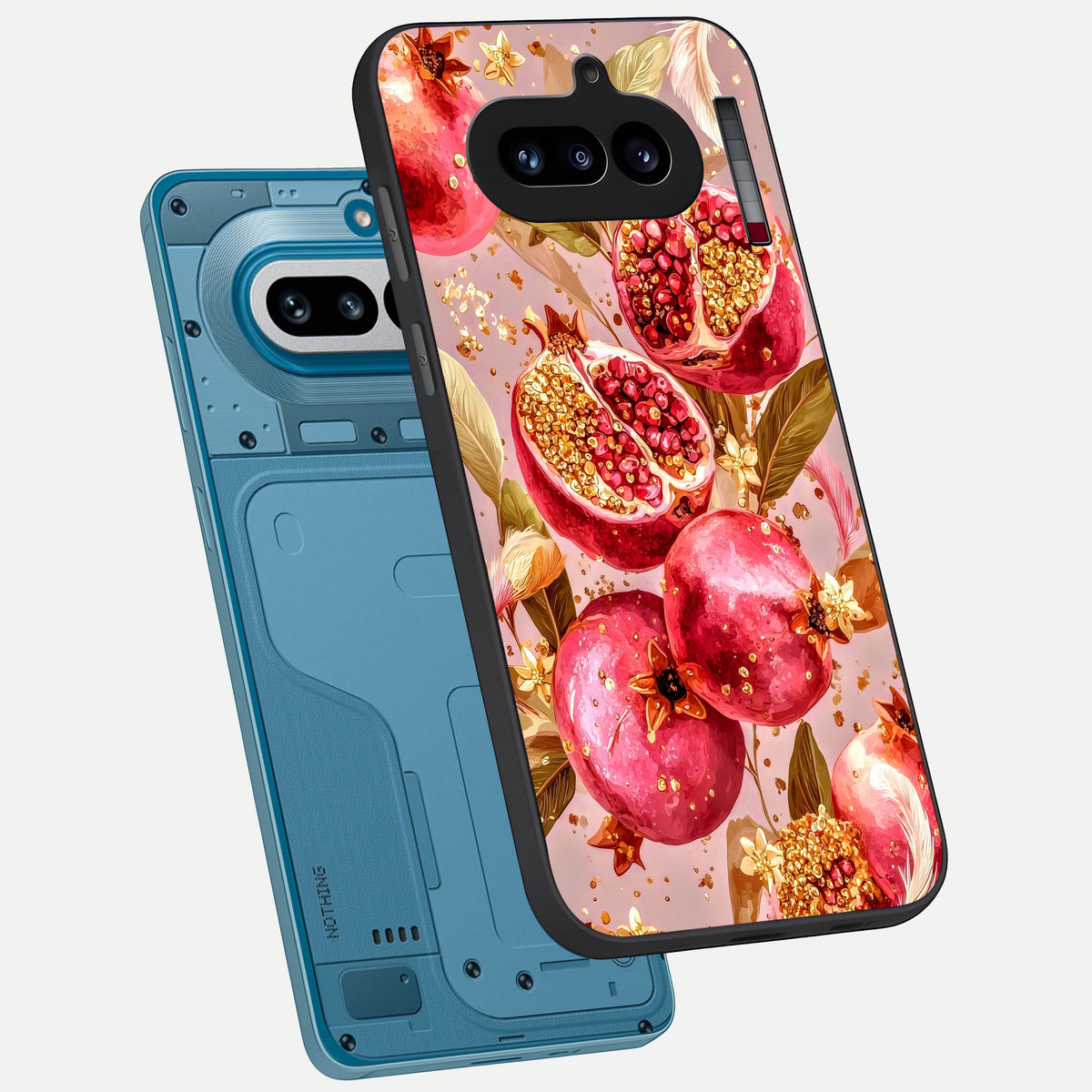  Golden Bloom Glow phone case For Nothing Phone 4A showing premium glass back cover with detailed artwork