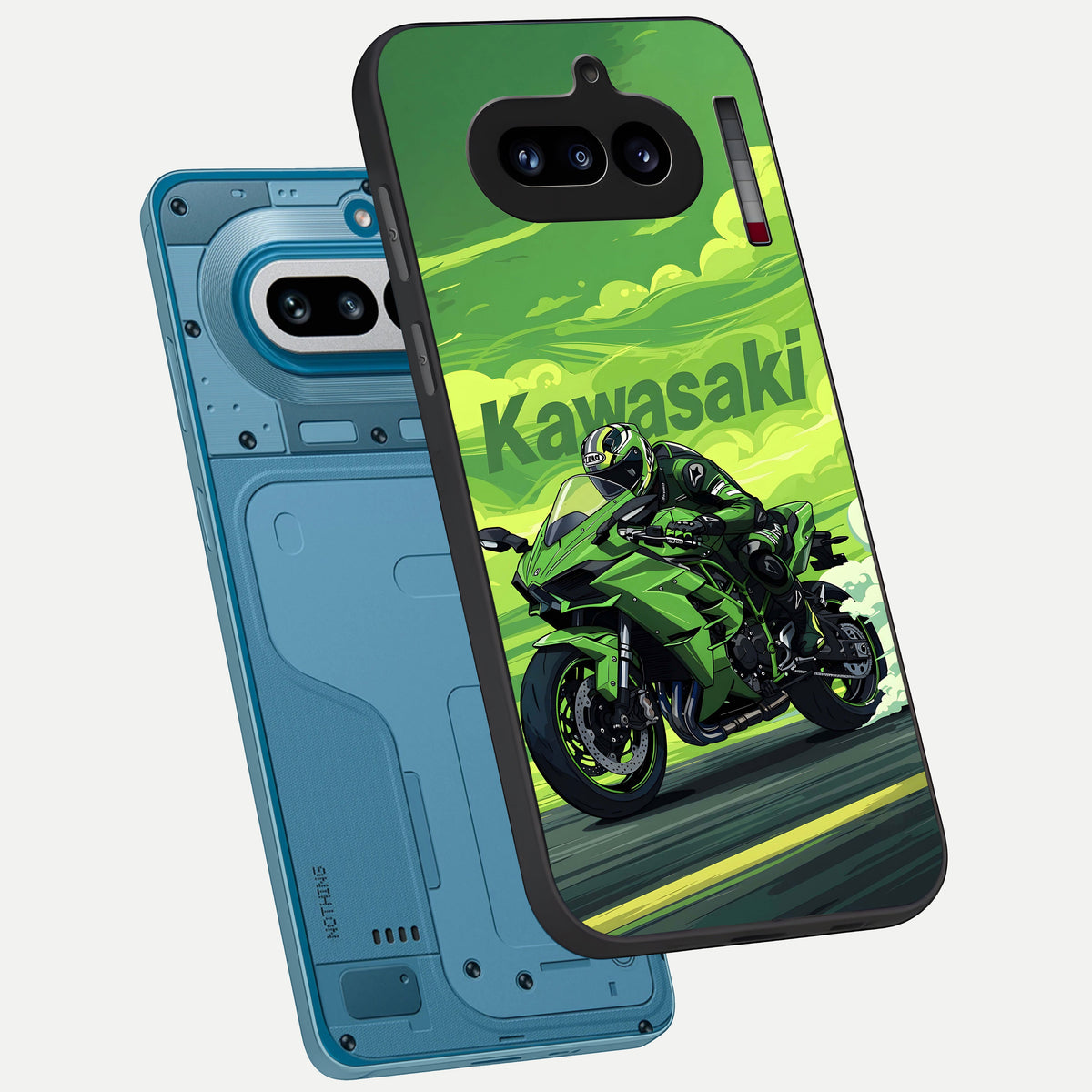  Greenery Sky phone case For Nothing Phone 4A showing premium glass back cover with detailed artwork