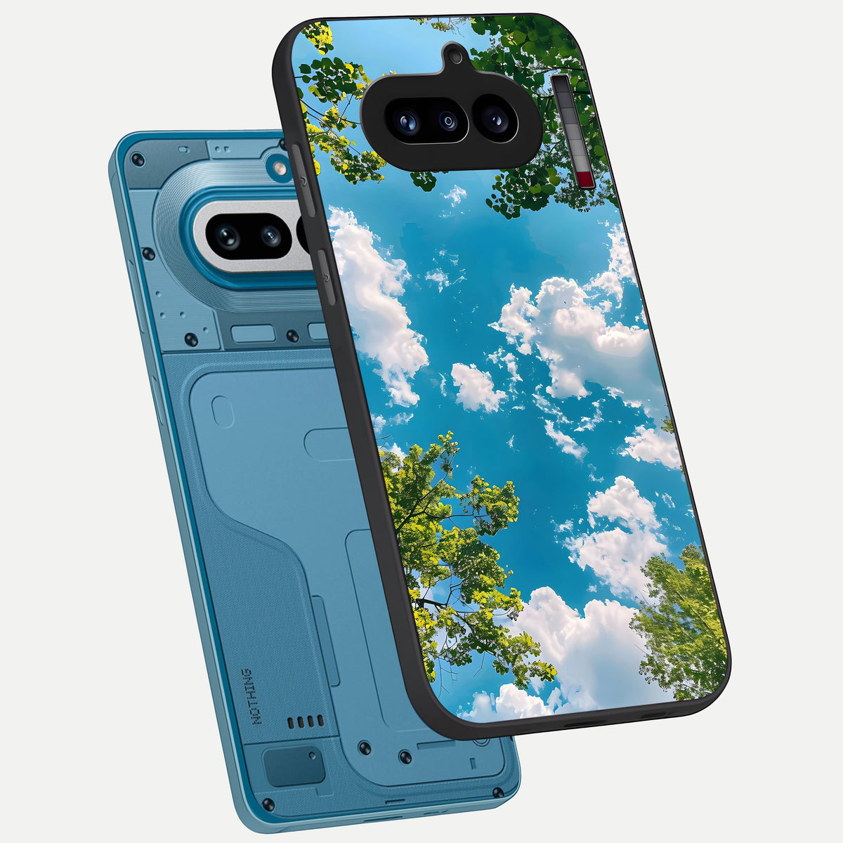  Green Moon Energy phone case For Nothing Phone 4A showing premium glass back cover with detailed artwork