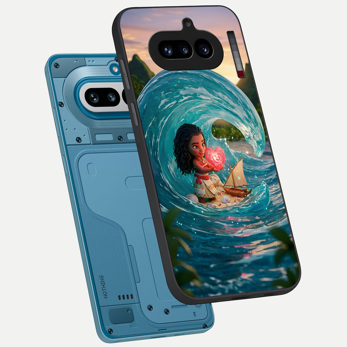  Heart of Ocean phone case For Nothing Phone 4A showing premium glass back cover with detailed artwork