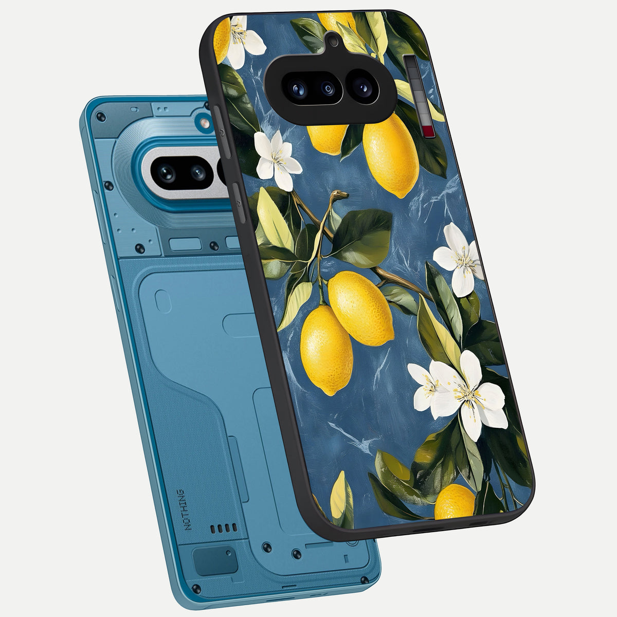  Lemon Dream Garden phone case For Nothing Phone 4A showing premium glass back cover with detailed artwork