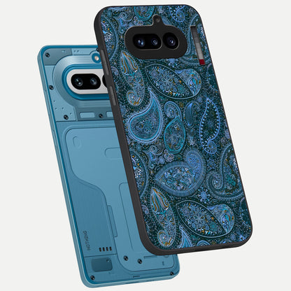  Midnight Paisley Glow phone case For Nothing Phone 4A showing premium glass back cover with detailed artwork