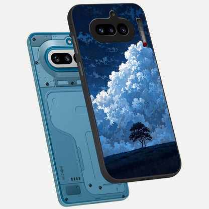  Midnight Sky Serenity phone case For Nothing Phone 4A showing premium glass back cover with detailed artwork