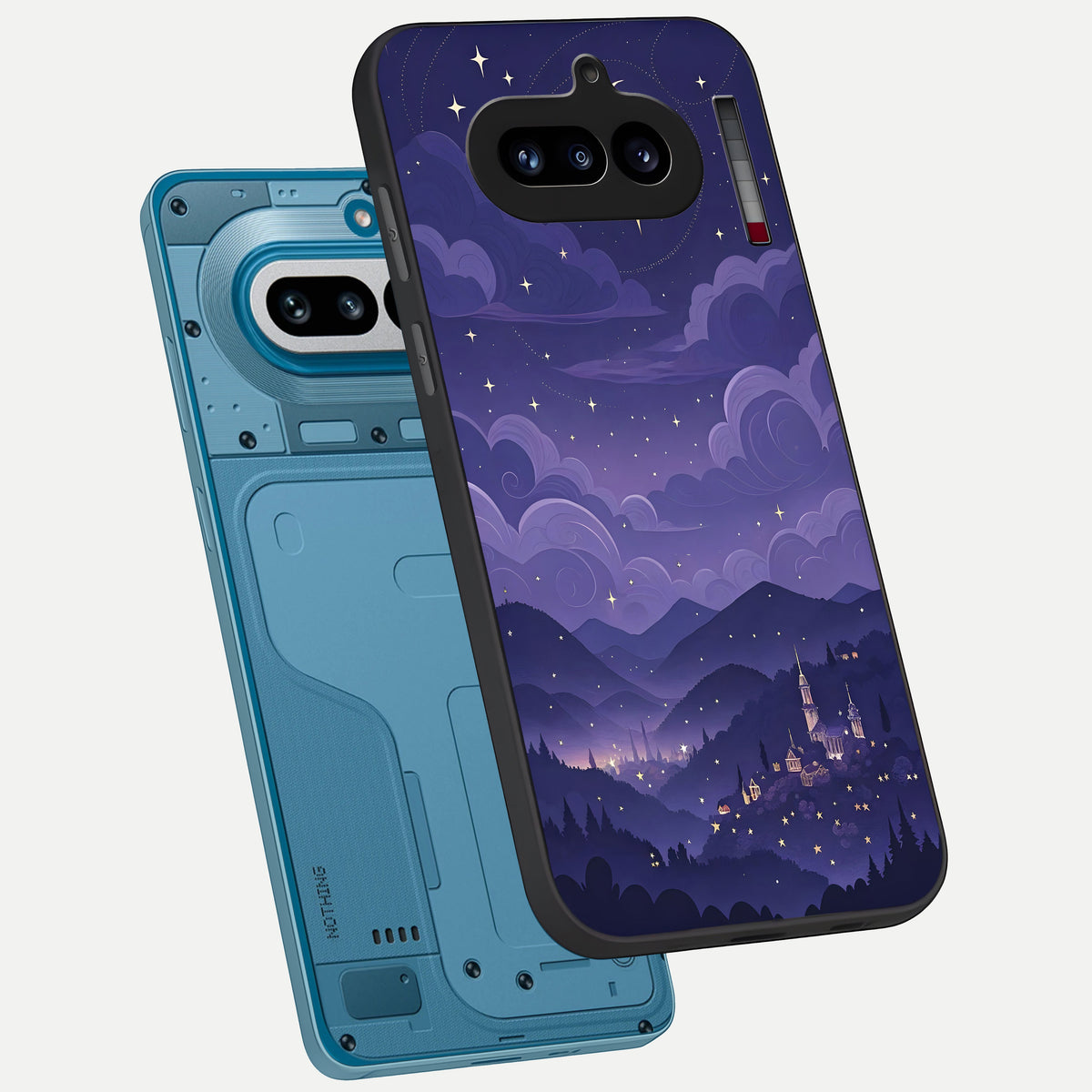  Minimal Night View phone case For Nothing Phone 4A showing premium glass back cover with detailed artwork