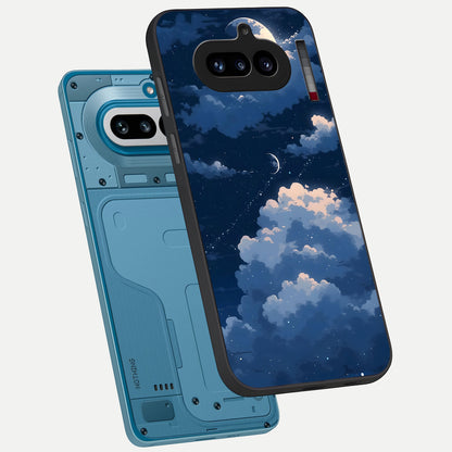  Moon Dream Haze phone case For Nothing Phone 4A showing premium glass back cover with detailed artwork
