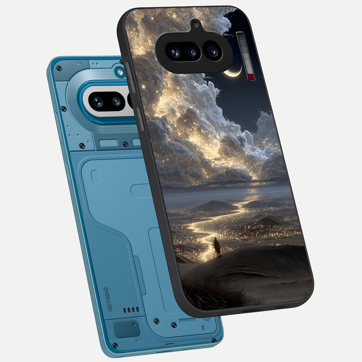 Moonlight Spark Path phone case For Nothing Phone 4A showing premium glass back cover with detailed artwork
