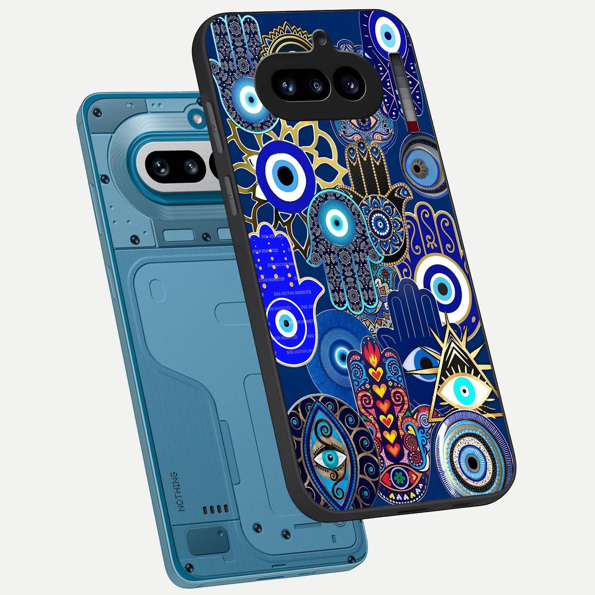  Mystic Palm Guard phone case For Nothing Phone 4A showing premium glass back cover with detailed artwork
