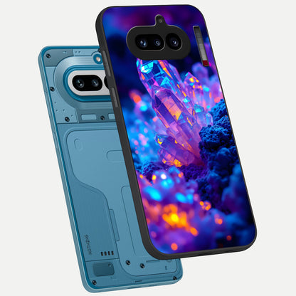 Neon Aura Shards phone case For Nothing Phone 4A showing premium glass back cover with detailed artwork