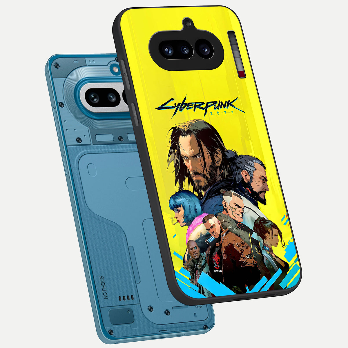  Neon Rebel Genesis phone case For Nothing Phone 4A showing premium glass back cover with detailed artwork