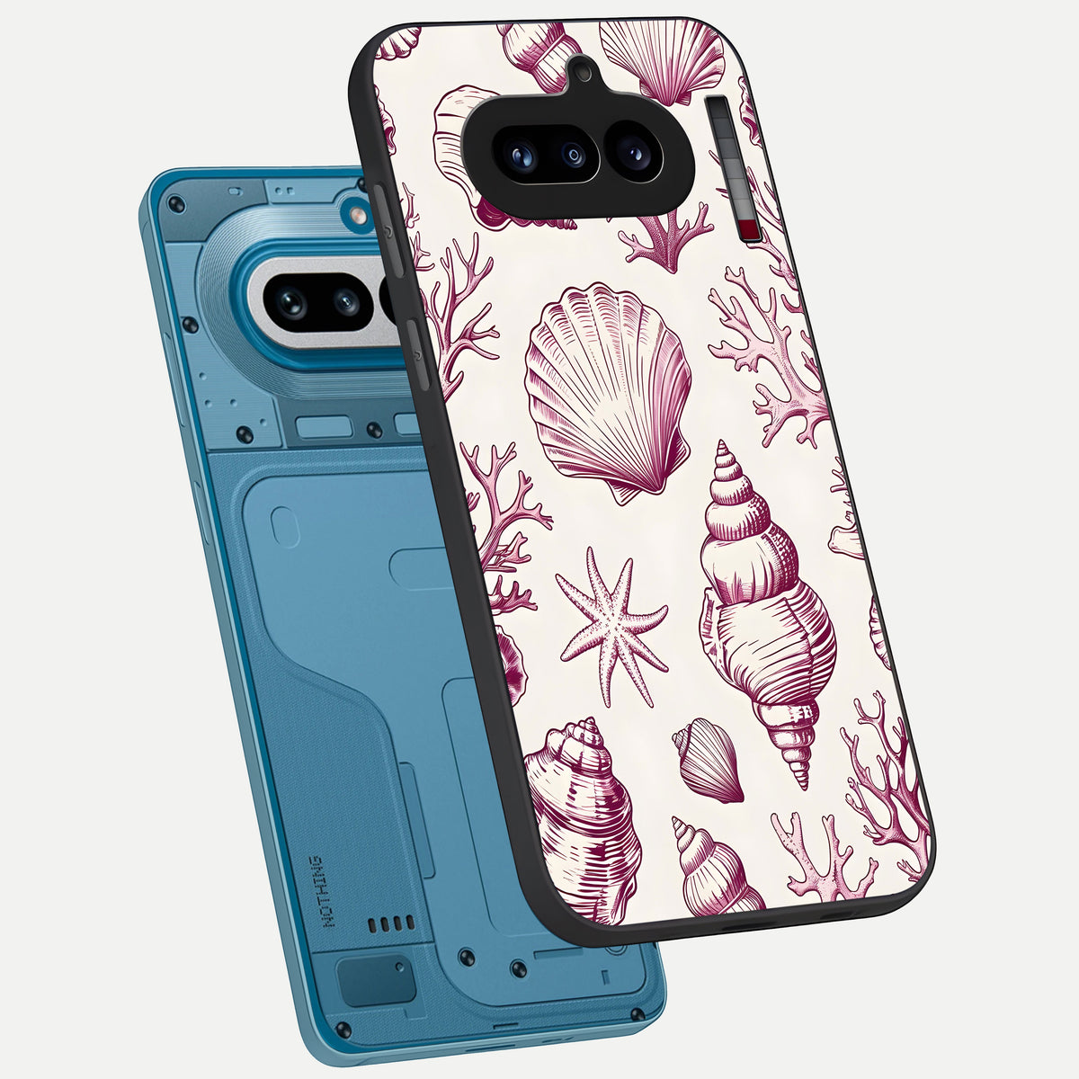  Pink Moo Magic phone case For Nothing Phone 4A showing premium glass back cover with detailed artwork