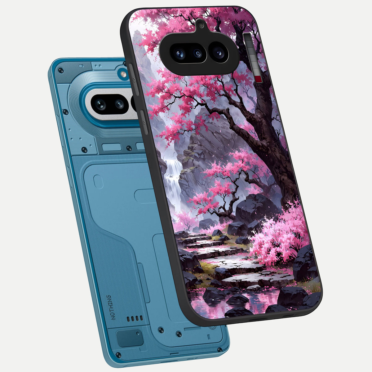  Pink Sunflower Glow phone case For Nothing Phone 4A showing premium glass back cover with detailed artwork