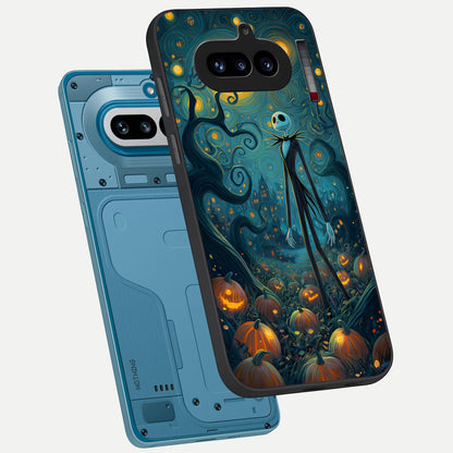  Pumpkin Moonlight Tale phone case For Nothing Phone 4A showing premium glass back cover with detailed artwork