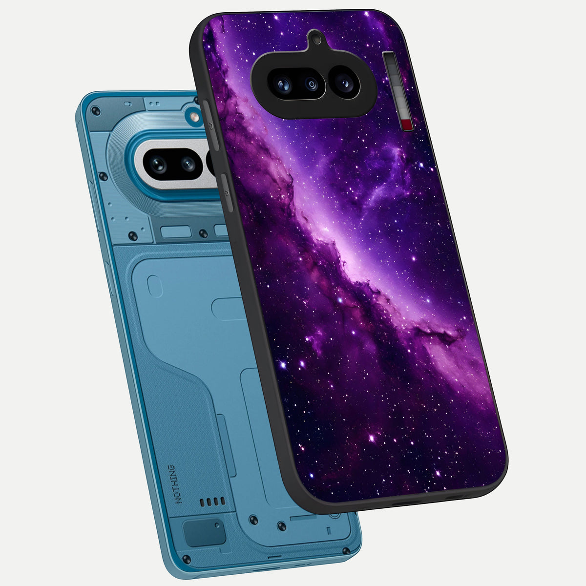  Purple Shade Sky phone case For Nothing Phone 4A showing premium glass back cover with detailed artwork