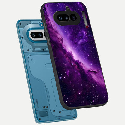  Purple Shade Sky phone case For Nothing Phone 4A showing premium glass back cover with detailed artwork