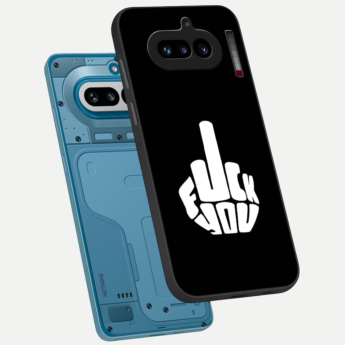  Rebel Mode On phone case For Nothing Phone 4A showing premium glass back cover with detailed artwork