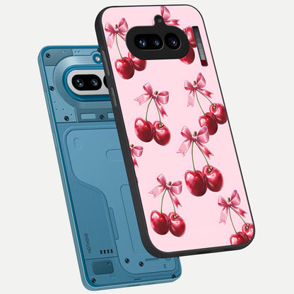  Red Bloom Skies phone case For Nothing Phone 4A showing premium glass back cover with detailed artwork