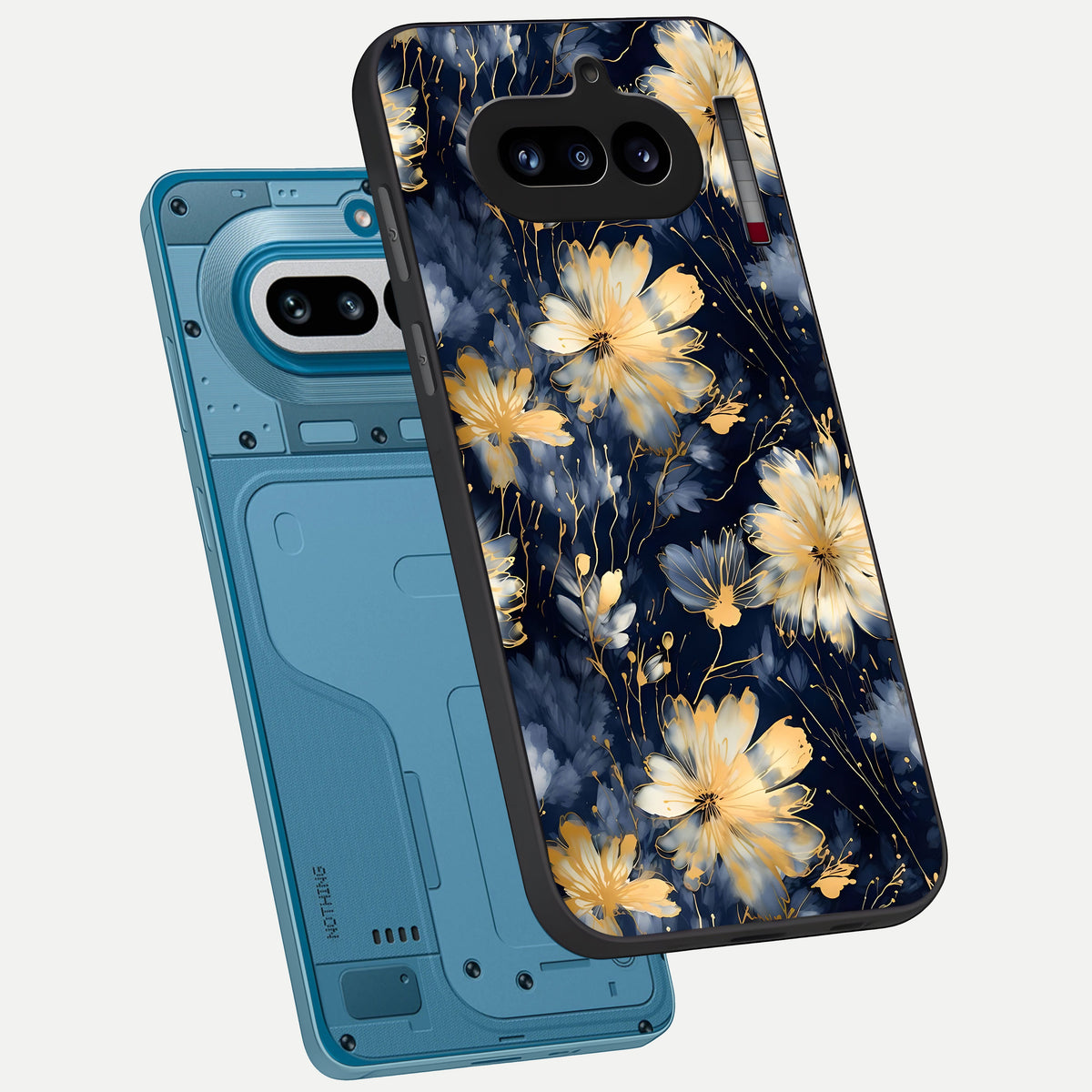 Royal Petal Dream phone case For Nothing Phone 4A showing premium glass back cover with detailed artwork