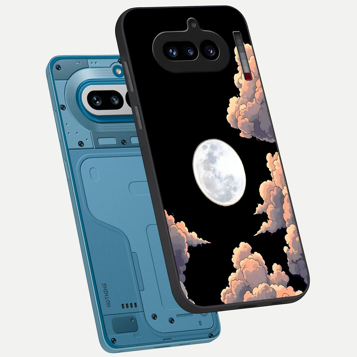  Shade Cloud Moon phone case For Nothing Phone 4A showing premium glass back cover with detailed artwork