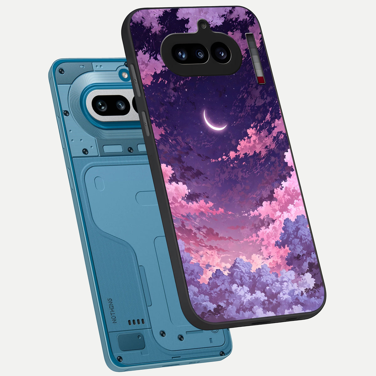  Sky Drift Clouds phone case For Nothing Phone 4A showing premium glass back cover with detailed artwork