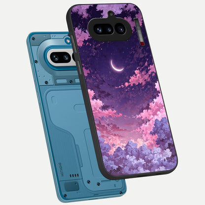  Sky Drift Clouds phone case For Nothing Phone 4A showing premium glass back cover with detailed artwork