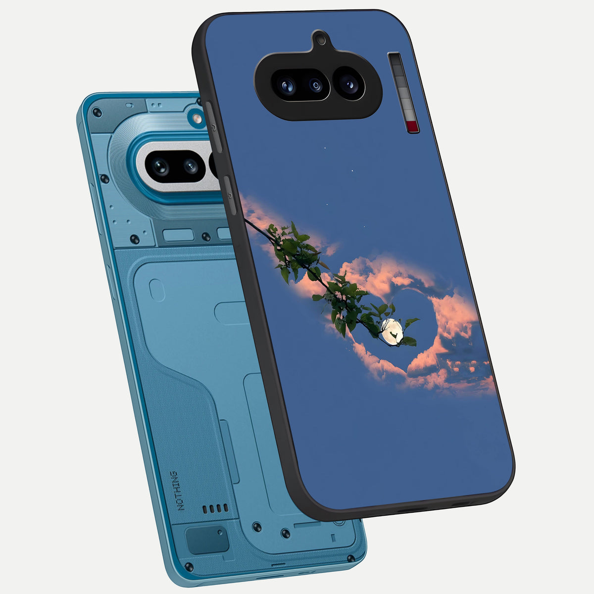  Sky Under Tree phone case For Nothing Phone 4A showing premium glass back cover with detailed artwork