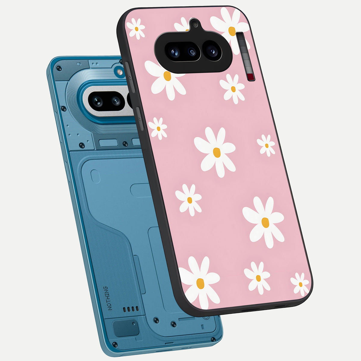  Soft Daisy Bliss phone case For Nothing Phone 4A showing premium glass back cover with detailed artwork