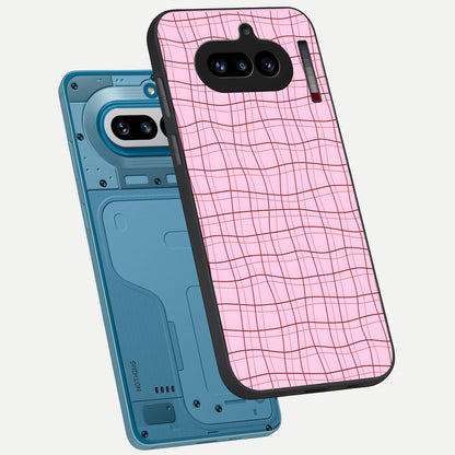  Soft Grid Bliss phone case For Nothing Phone 4A showing premium glass back cover with detailed artwork