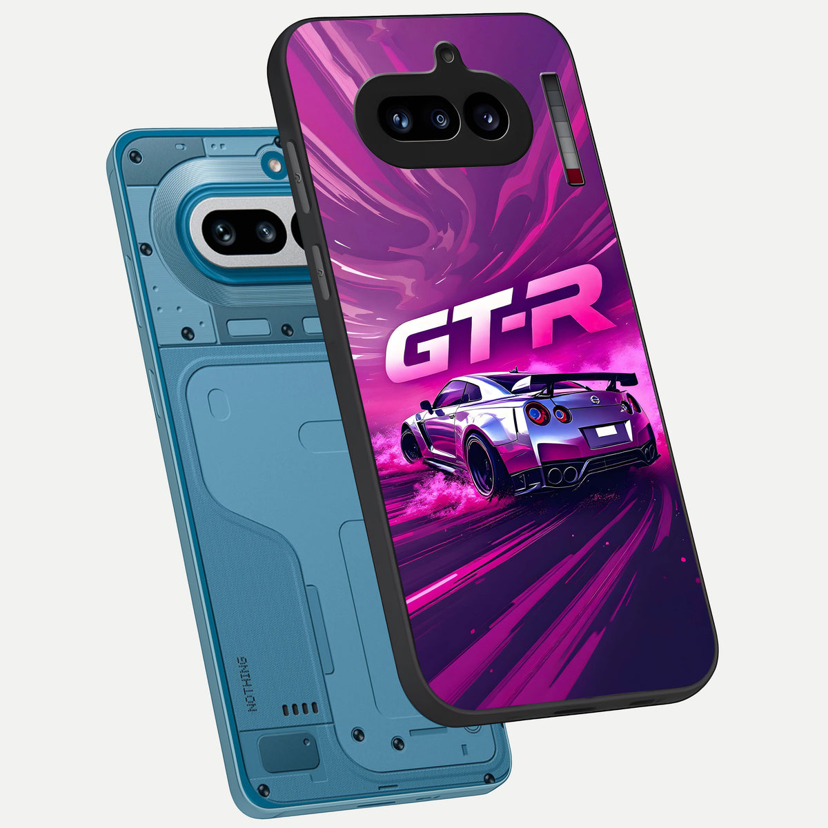  Speed Drift Legend phone case For Nothing Phone 4A showing premium glass back cover with detailed artwork